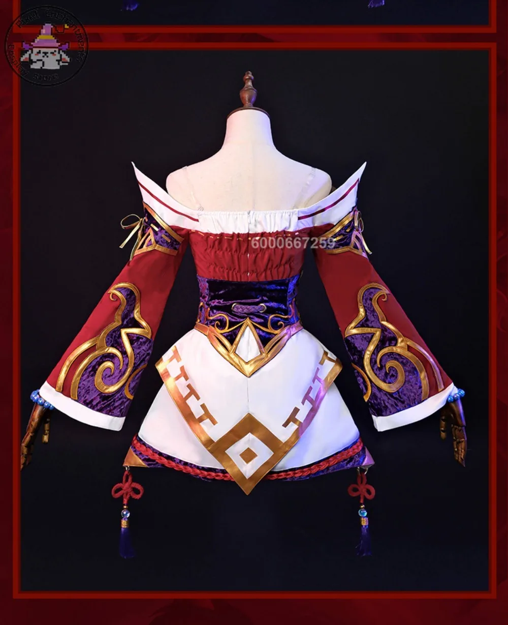 Game The Nine-Tailed Fox Cosplay Costume Anime Ahri Classic Role Playing Sexy Outfit Dress for Women Comic Con Halloween Party view 4
