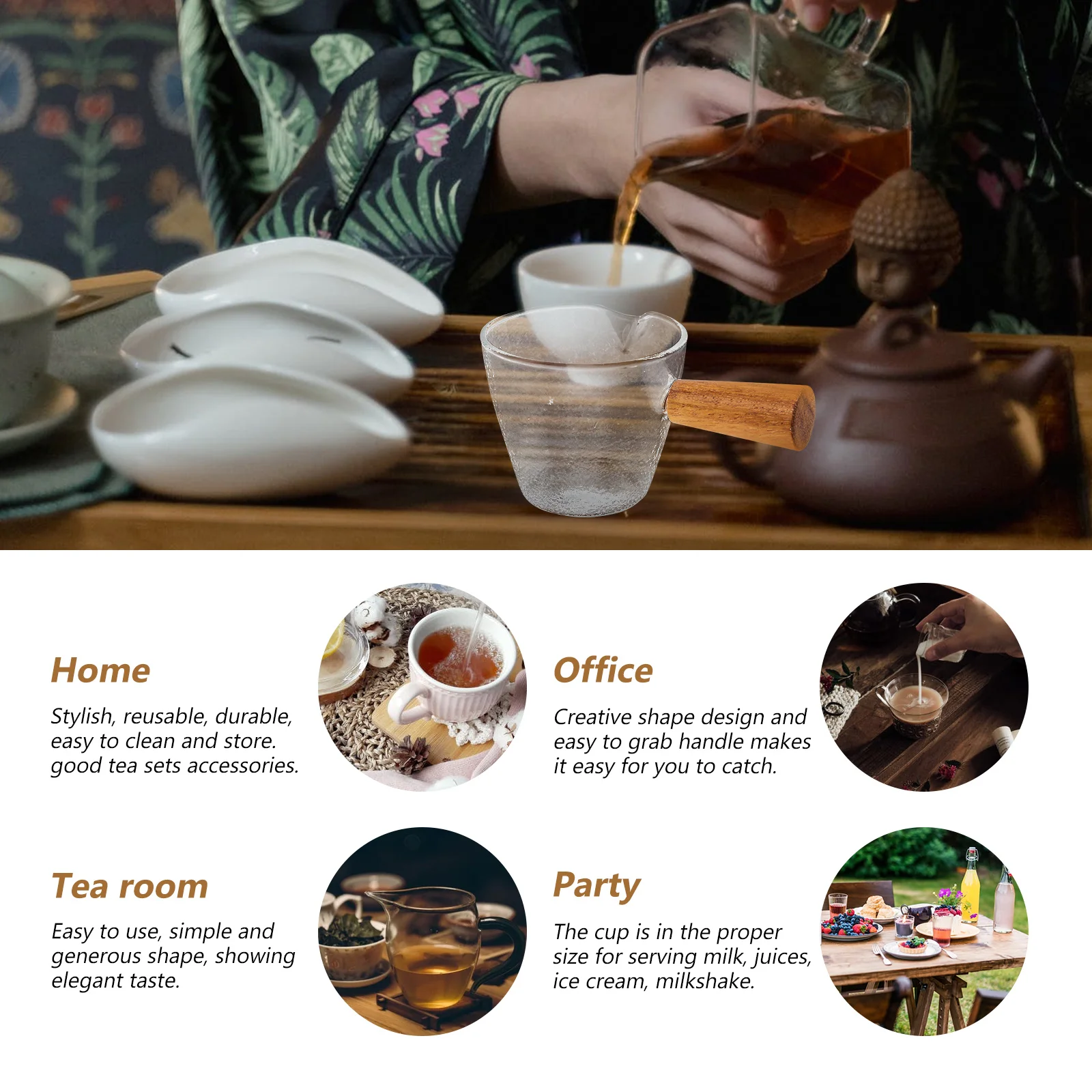 

Clear Glass Milk Pitcher Multi-Use Coffee Bar Accessory Hammered Design Cream Pitcher Syrup Container Transparent Cup For Latte