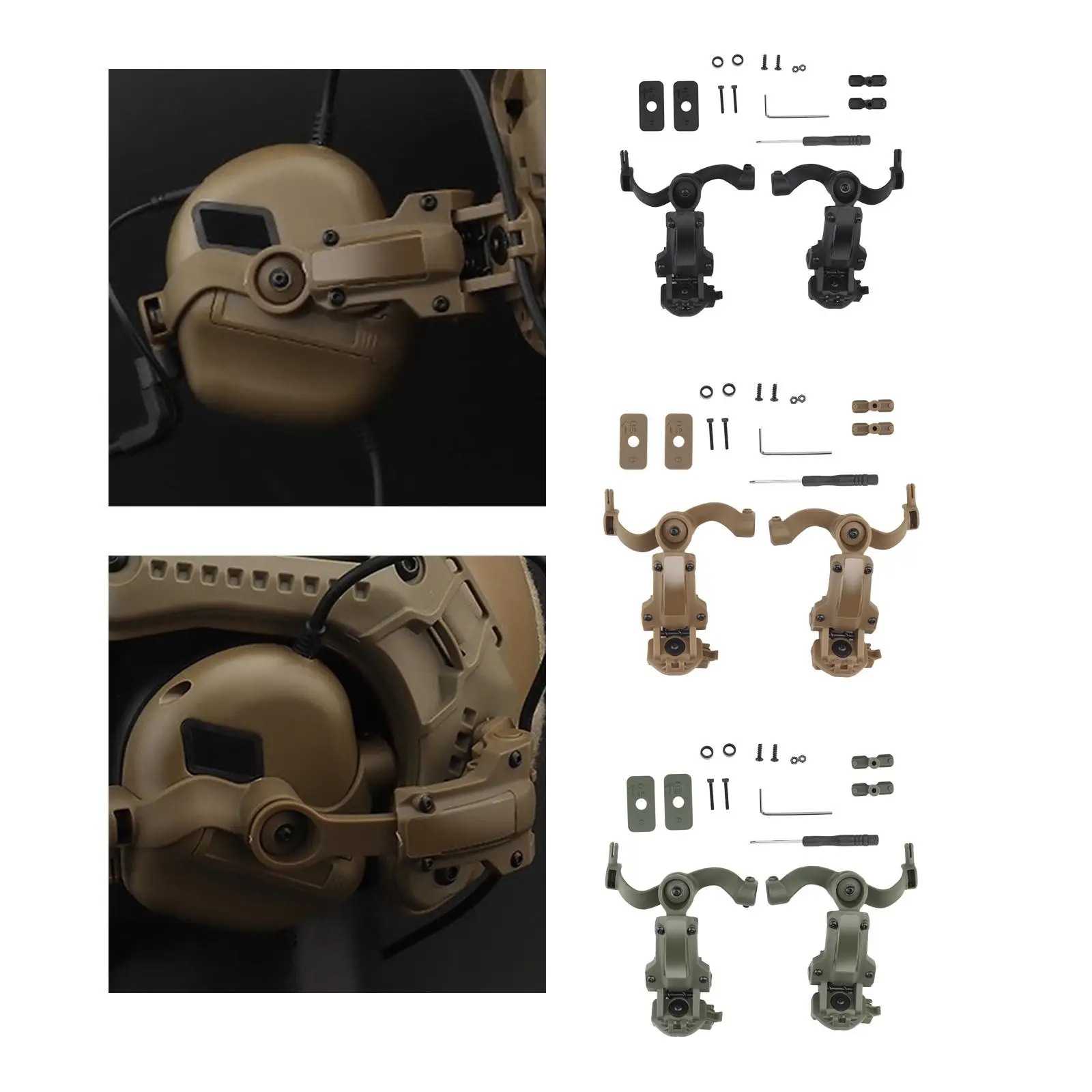 

Multi Angle Rotation Helmet Rail Adapter Sturdy Spare Parts Heavy Duty Replacement Easy to Install Stable Performance Accessory