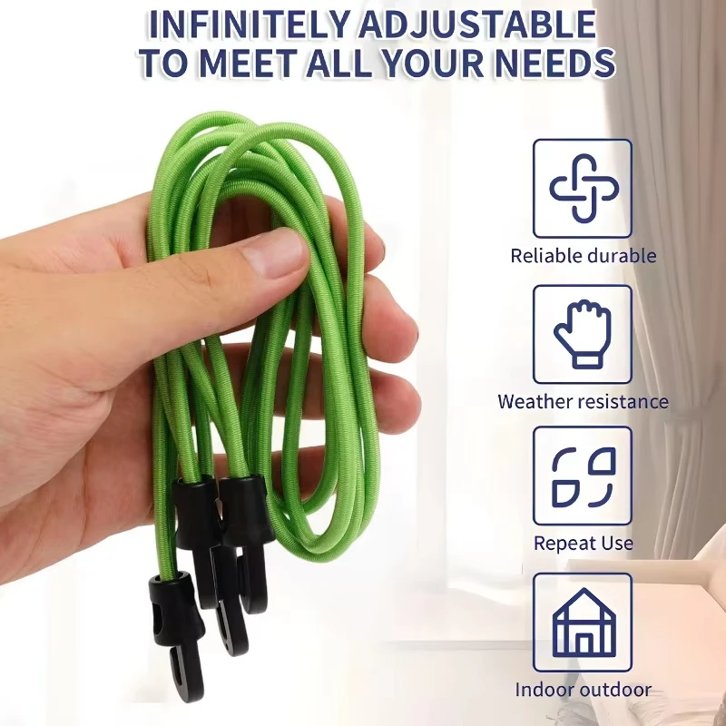 Elastic Mini Luggage Rope Multi Functional 26cm Bicycle Motorcycle Latex Binding Luggage Elastic Rope Camping Car Tether