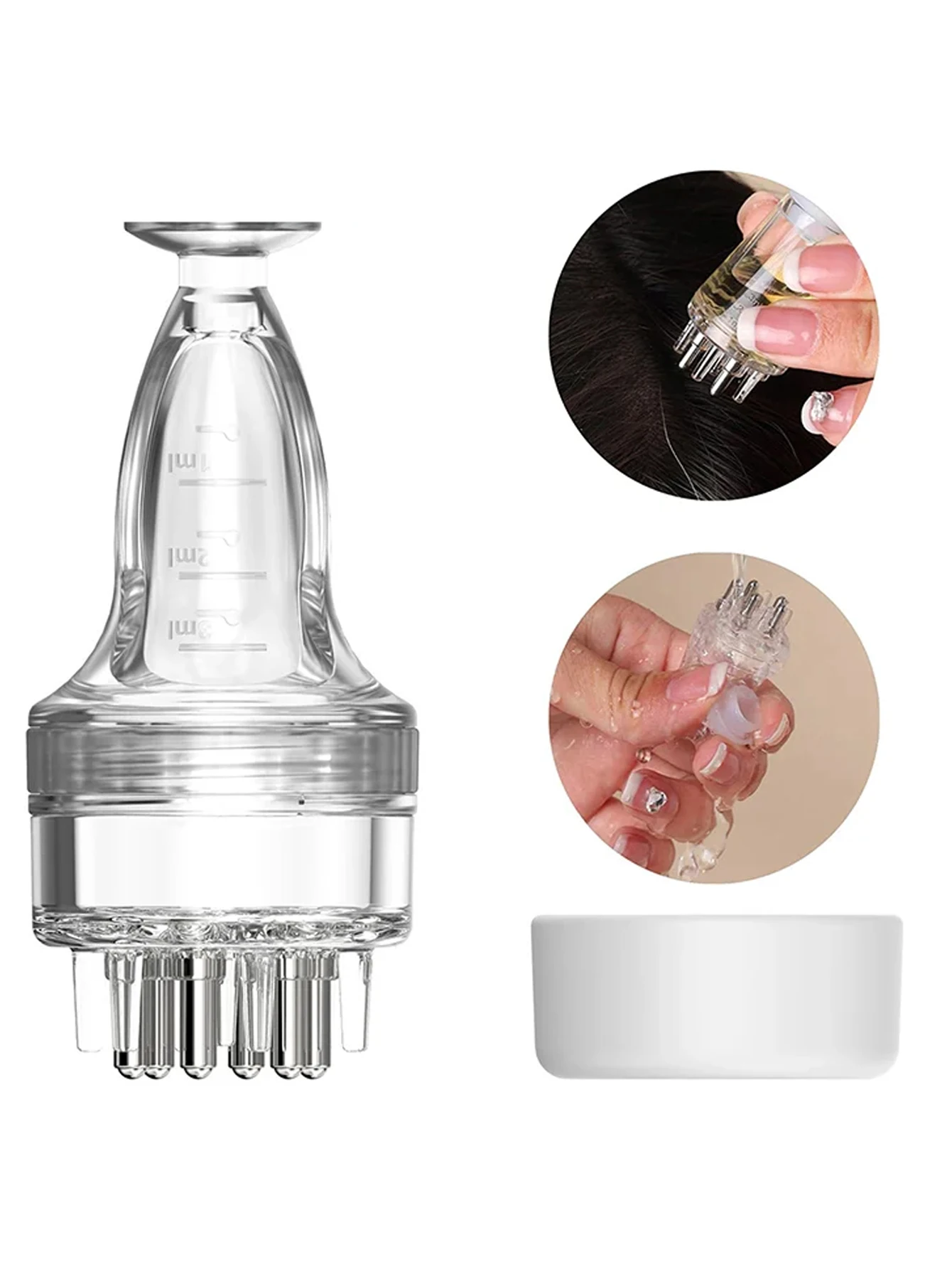 Essential Oil Scalp Massage Comb, Multi-Function Scalp Massager, 1ml Minoxidil Solution Brushing, Suitable For Essence Liquid, N