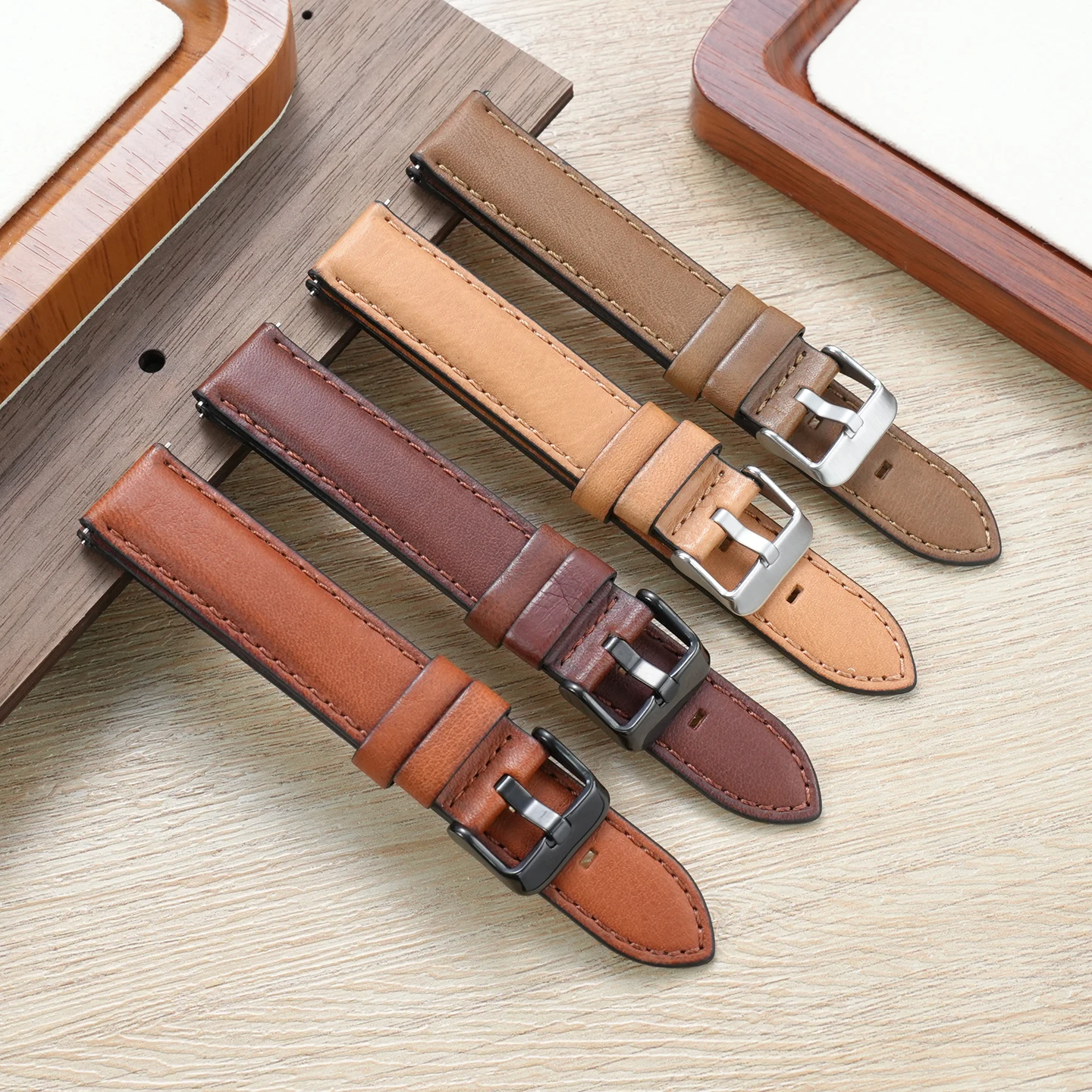 Cowhide Leather Watch Strap For Casio Student Watch F-91W A700 CA-500WEG A158/168/159 Leather Watch Bands CA500 Wristband 18mm