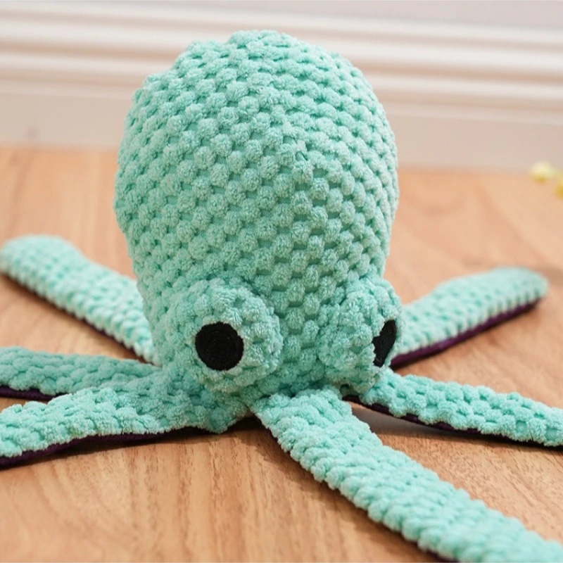 1 pièces nouveau chien mignon animal de compagnie en peluche poulpe jouet interactif son Anti-démolition maison grands et petits chiens ennui compagnon jouets cadeaux