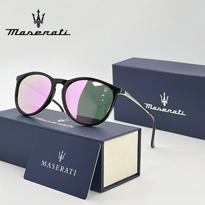 

MASERATI поляризационные солнцезащитные очки UV400, роскошные солнцезащитные очки унисекс для вождения, высококачественные уличные очки HD для мужчин и женщин 18