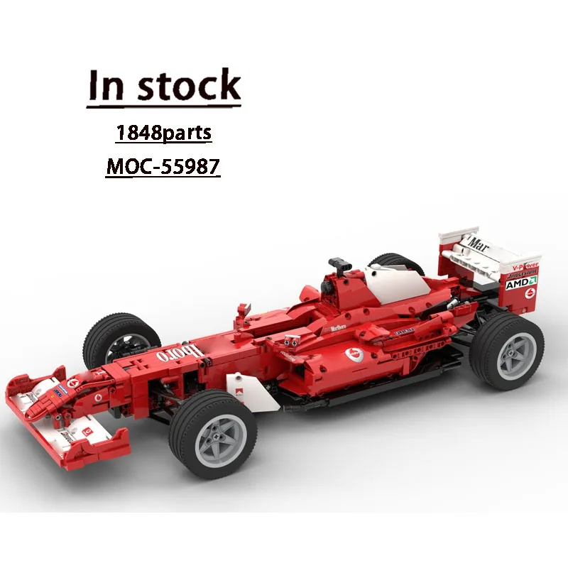 

MOC-55987NewF1 F2004Formula Racing Car 1:8 Спортивный автомобиль Строительный блок Модель1848Детали Блок для мальчиков и детей на день рождения Игрушка в подарок