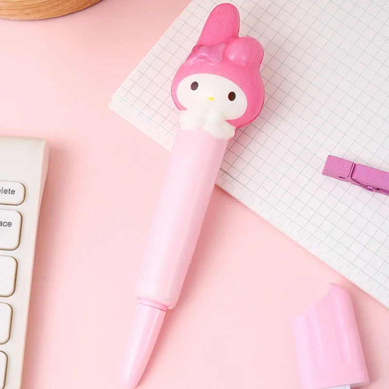 New Sanrio MyMelody 0.5mm Stress Relieve Squishy Gel Pen Signature Squeeze Foam Pen Cute School Office Stationery Supplies Gift