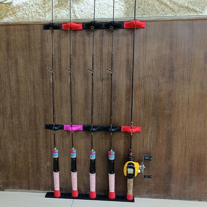 Partido caña pared caña pesca 31 kc, garaje del garaje del garaje, soporte caña pesca montada en