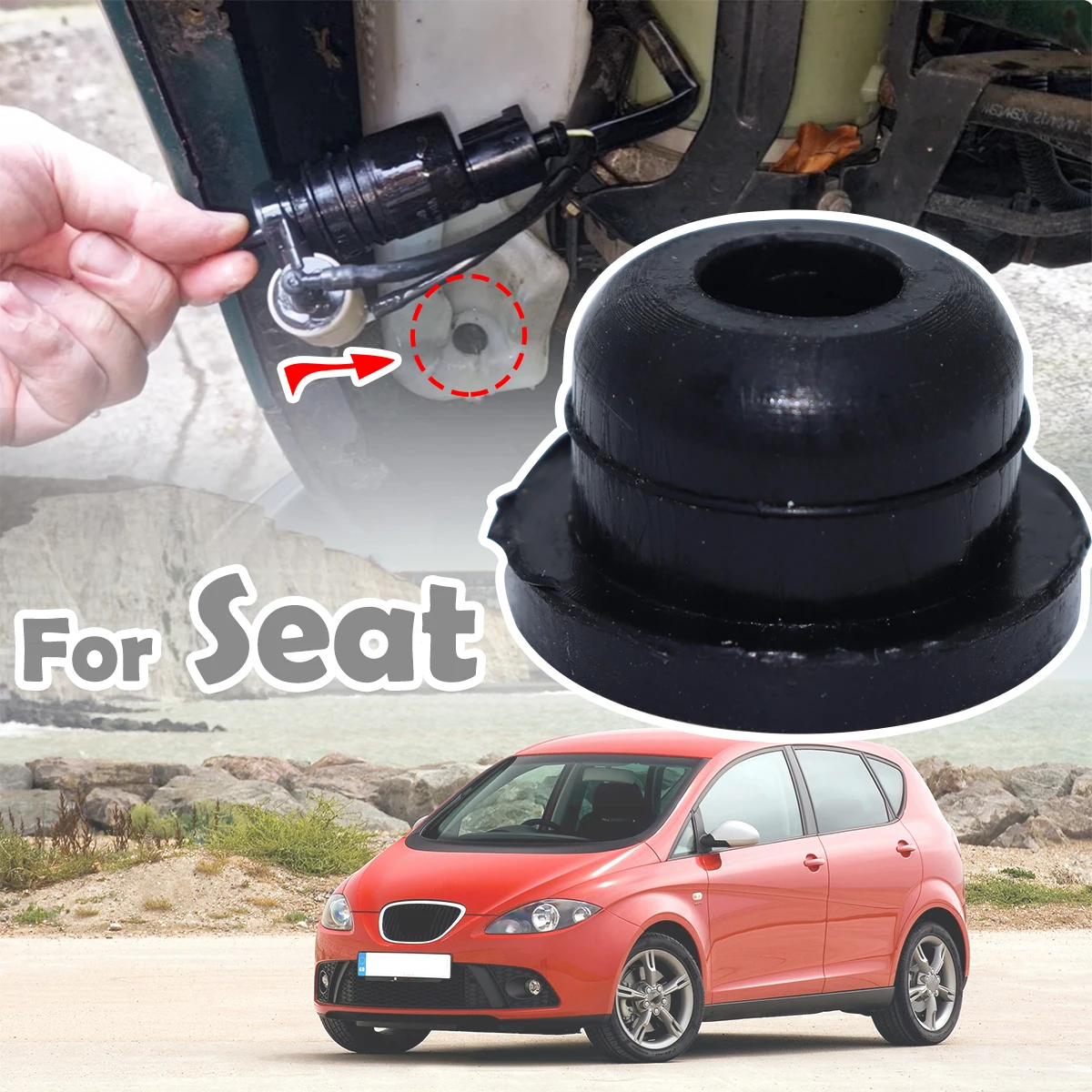 Car Windshield Washer Headlight Pump Seal Water Reservoir Gasket Grommet Mount Cap Plug For Seat Alhambra Arona Exeo Inca Toledo