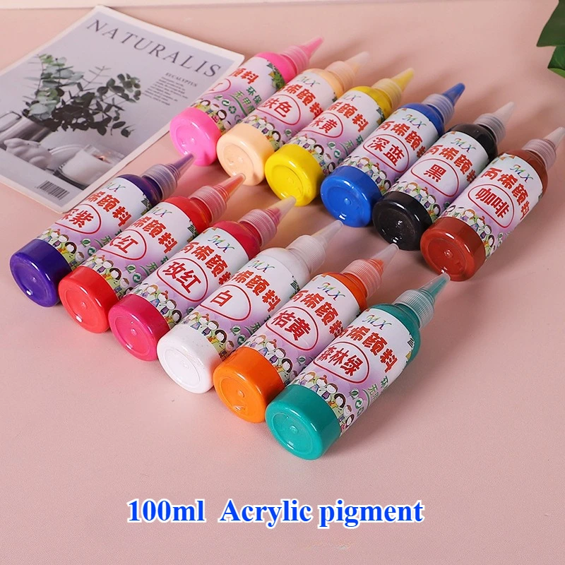 100ml Acrylic Pigment Brightly Colored Quick-drying Waterproof Not Easy To Fade Hand-painted Graffiti Handmade DIY Decoration