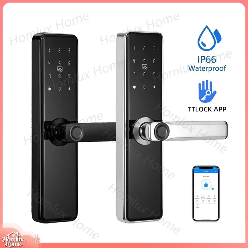 European Design IP66 Waterproof Smart Door Lock with BLE Technology for Metal Iron Wooden Doors Outdoor Smart Lock