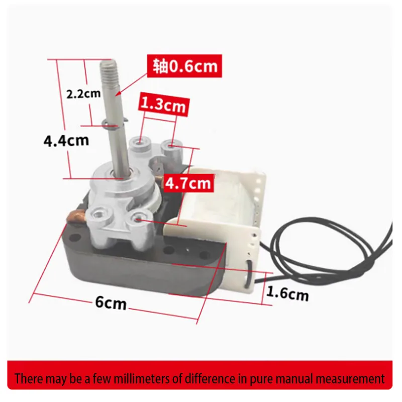 Air fryer motor 220V motor with plug Air fryer accessories Fryer motor long axis 4.4cm
