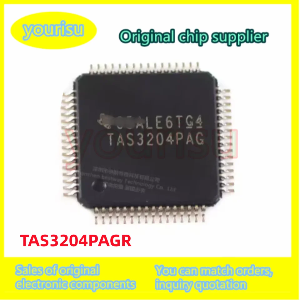 

1Pcs/Lot New Original TAS3204PAGR TAS3204 TAS3204PAGT 8-BIT Dual Core DSP Audio Chip Encapsulated QFP64