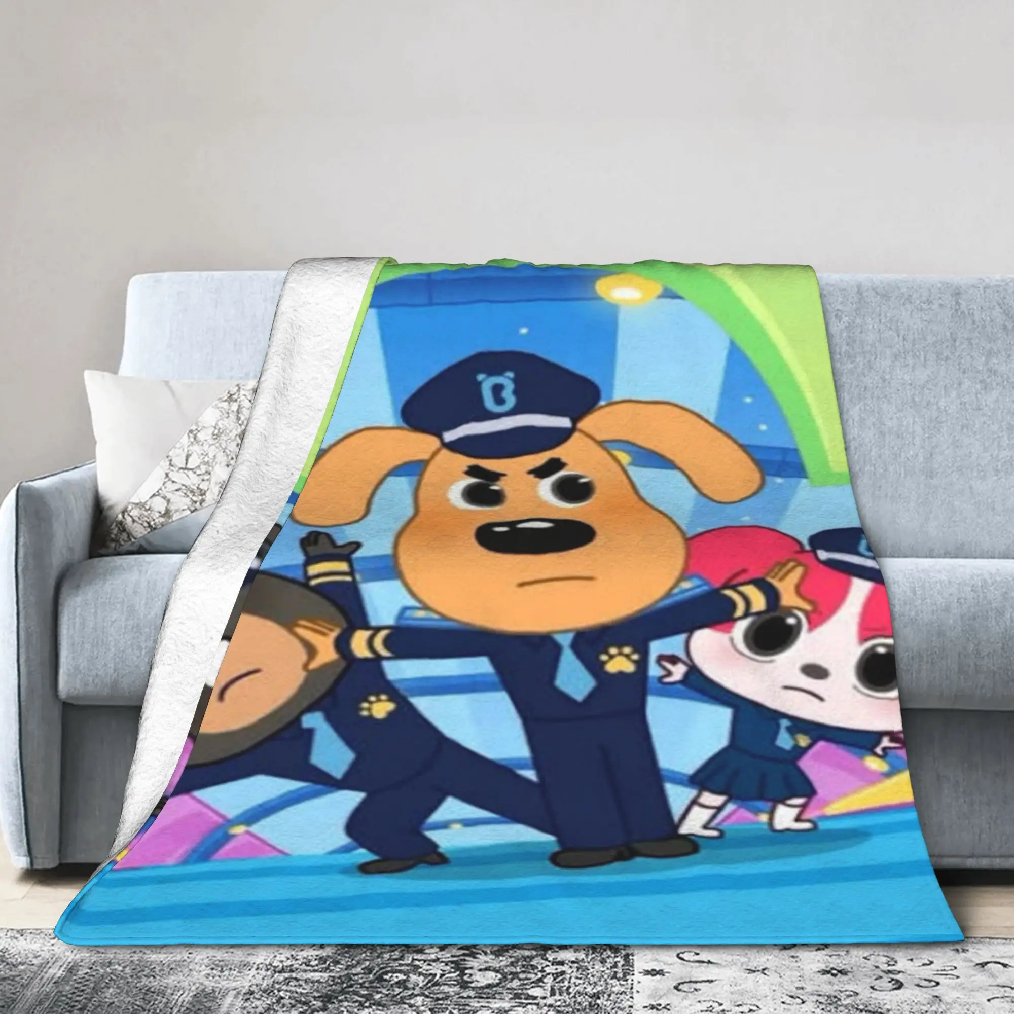 Safety Sheriff Labrador  Blankets Super Soft Fleece Cute Gifts  Throw Blanket Quilt