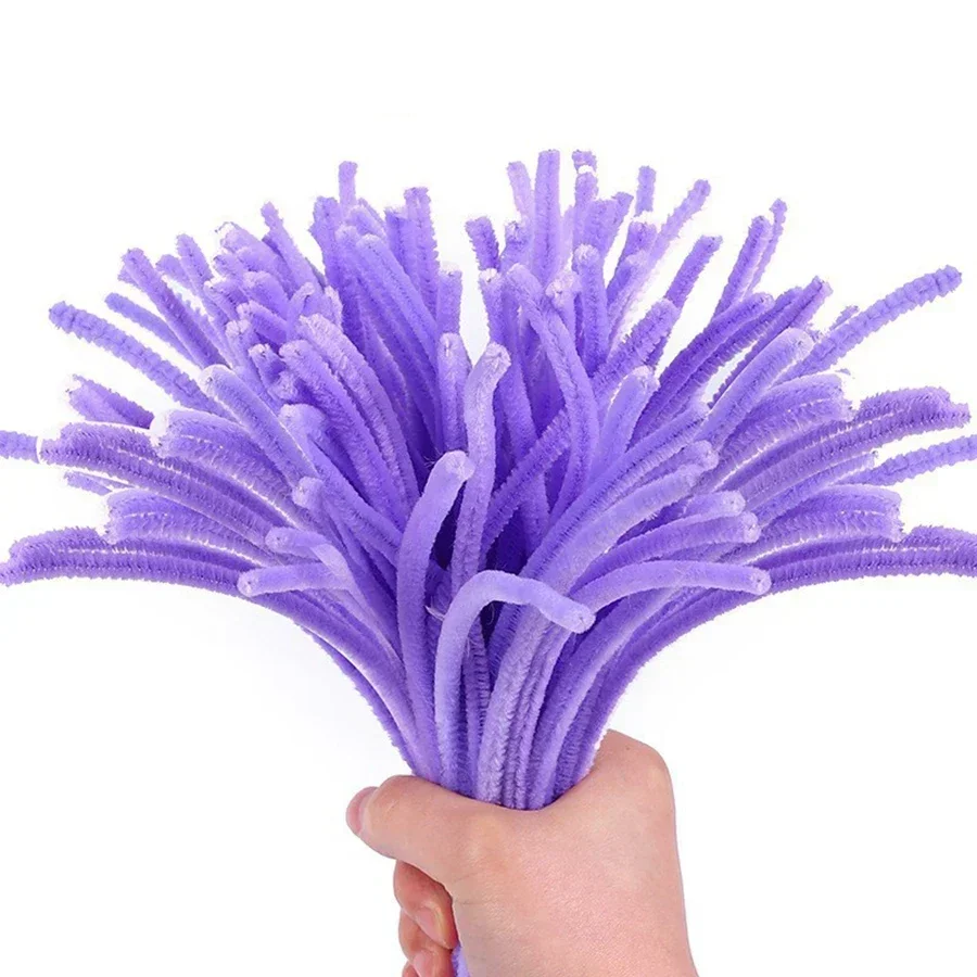 100pcs Chenille Stems Toys DIY Strips Twist Bar anvil Wire craft Pipe Creative hobby Children Plush Stick Chenille Sticks New