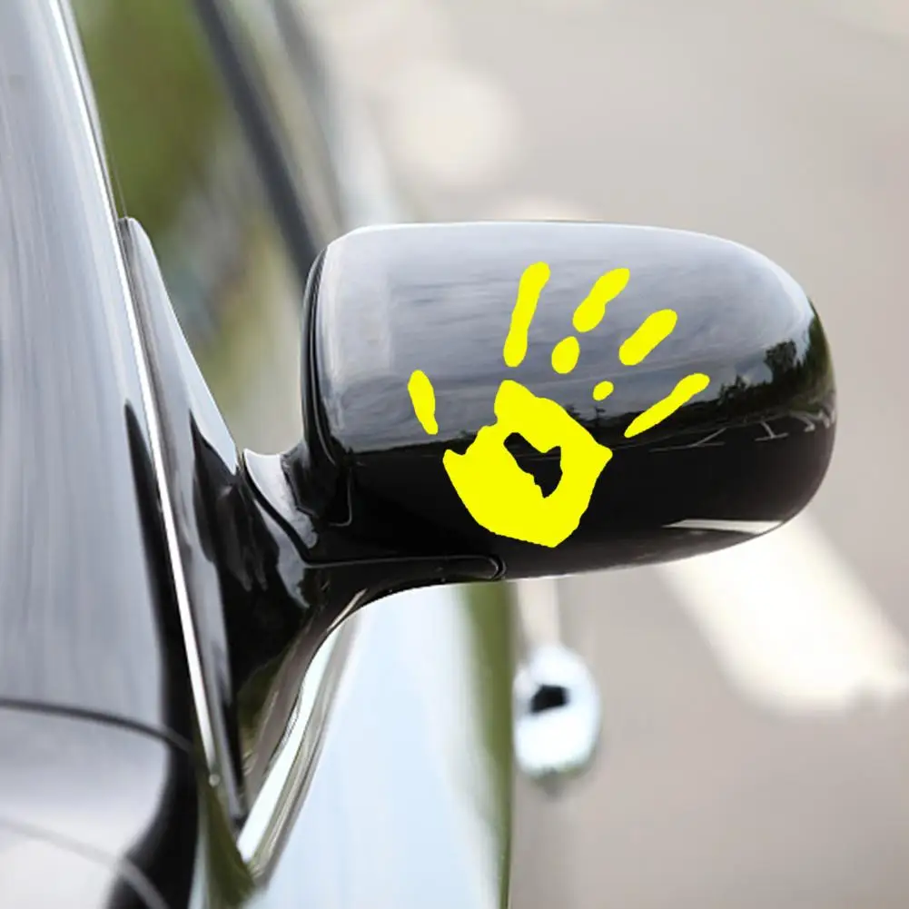 Fun Handprint Auto Sticker Vibrant Car Mirror Palm Decals Colorful Handprint Stickers for Off-road Suvs Vehicles Waterproof Pvc