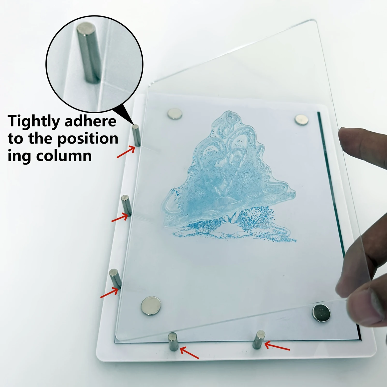 منصة ختم أكريليك شفافة لتحديد المواقع 7.87 * 5.9 بوصة لصنع بطاقات القصاصات الورقية الأخرى #2