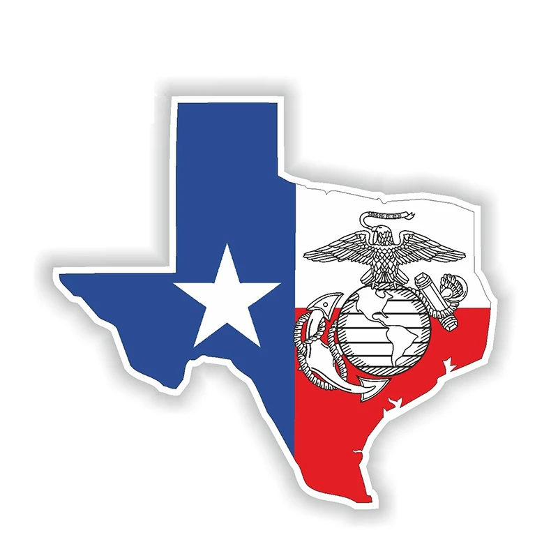 

Texas Usmc Map Flag Marine Sticker Silhouette Decal USA Military Aufkleber Decal Waterproof Car Sticker