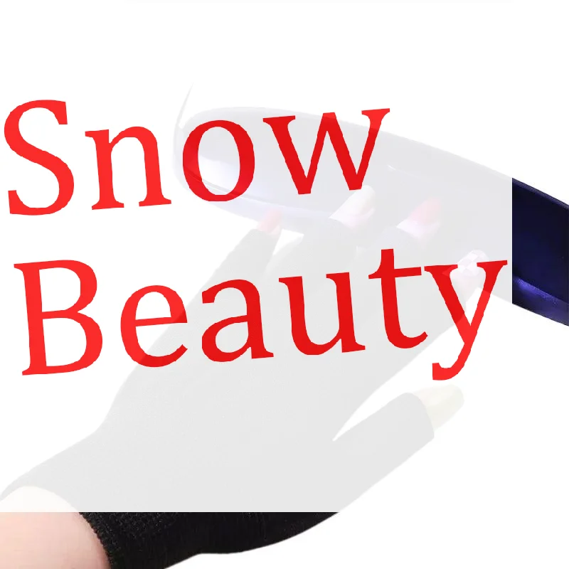 2Pcs 1 Pair New Anti UV Thin Nail Gloves Anti Black UV Gel Shield Glove Fingerless Manicure Nail Art Tools LED Lamp Nails Dryer