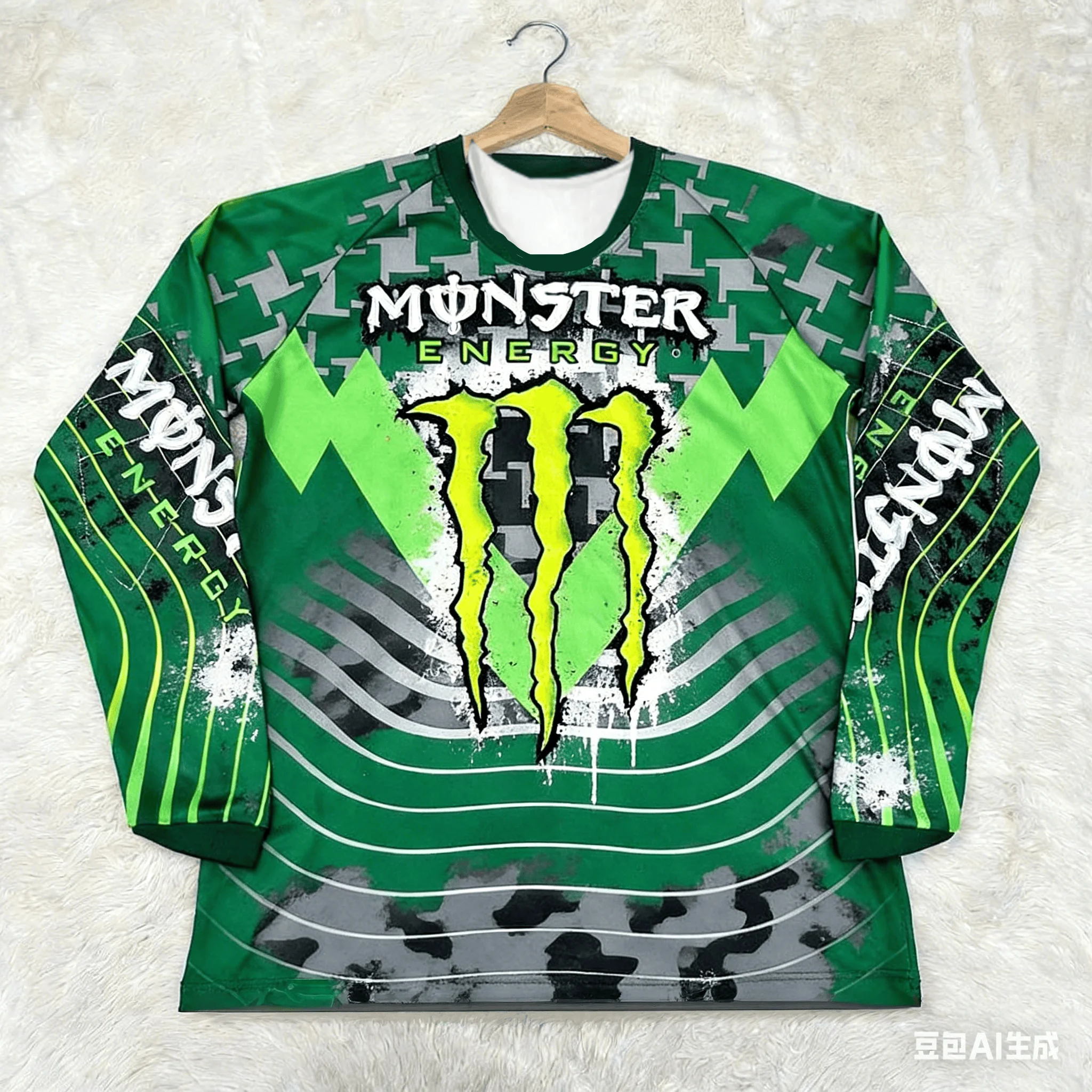 

Идеально подходит для занятий спортом и повседневной носки! Рубашка с длинными рукавами с 3D-принтом Monster, подходит для спортивных и повседневных мероприятий.