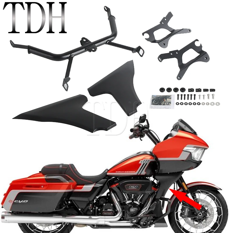 

Motorcycles Fairing Spoilers Cover Mounting Brackets Side Guard For Harley Touring Road Glide FLTRXSE FLTRXSTSE CVO Road Glide