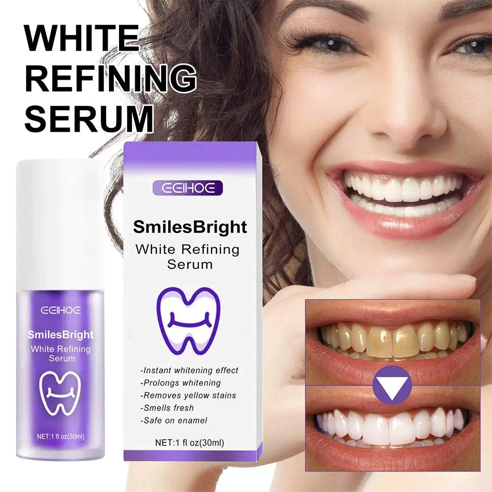 30ml Eelhoe Purple Toothpaste For Teeth Whitening Purple Color Correcting Toothpaste Freshen Breath And Remove Yellow Stain C2B1