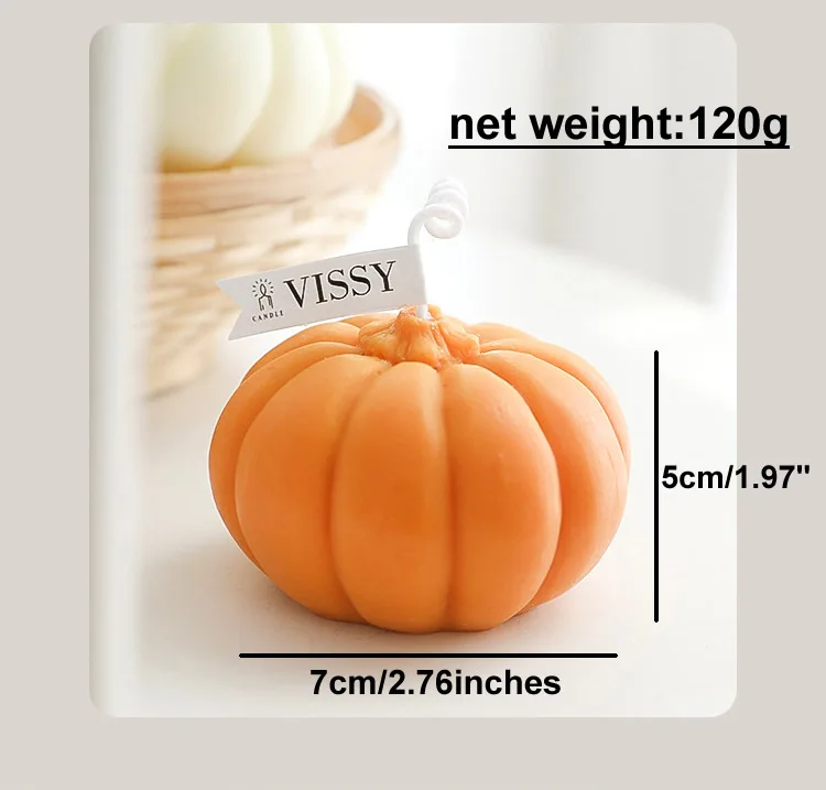 120gram Scente Crative Lovely 95Gram Pumpkin Candle for Festival Christmas New Year Calm Deodorization Room Toilet Office Hotel