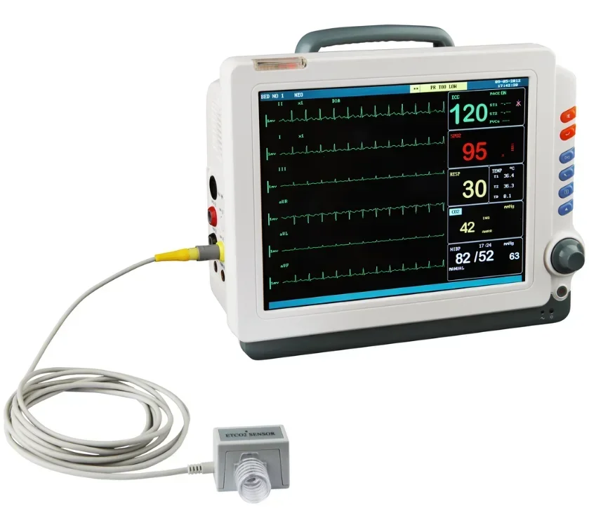 

cheap multi-parameter monito 12.1 inches portable cardiac monito medical device patient monito