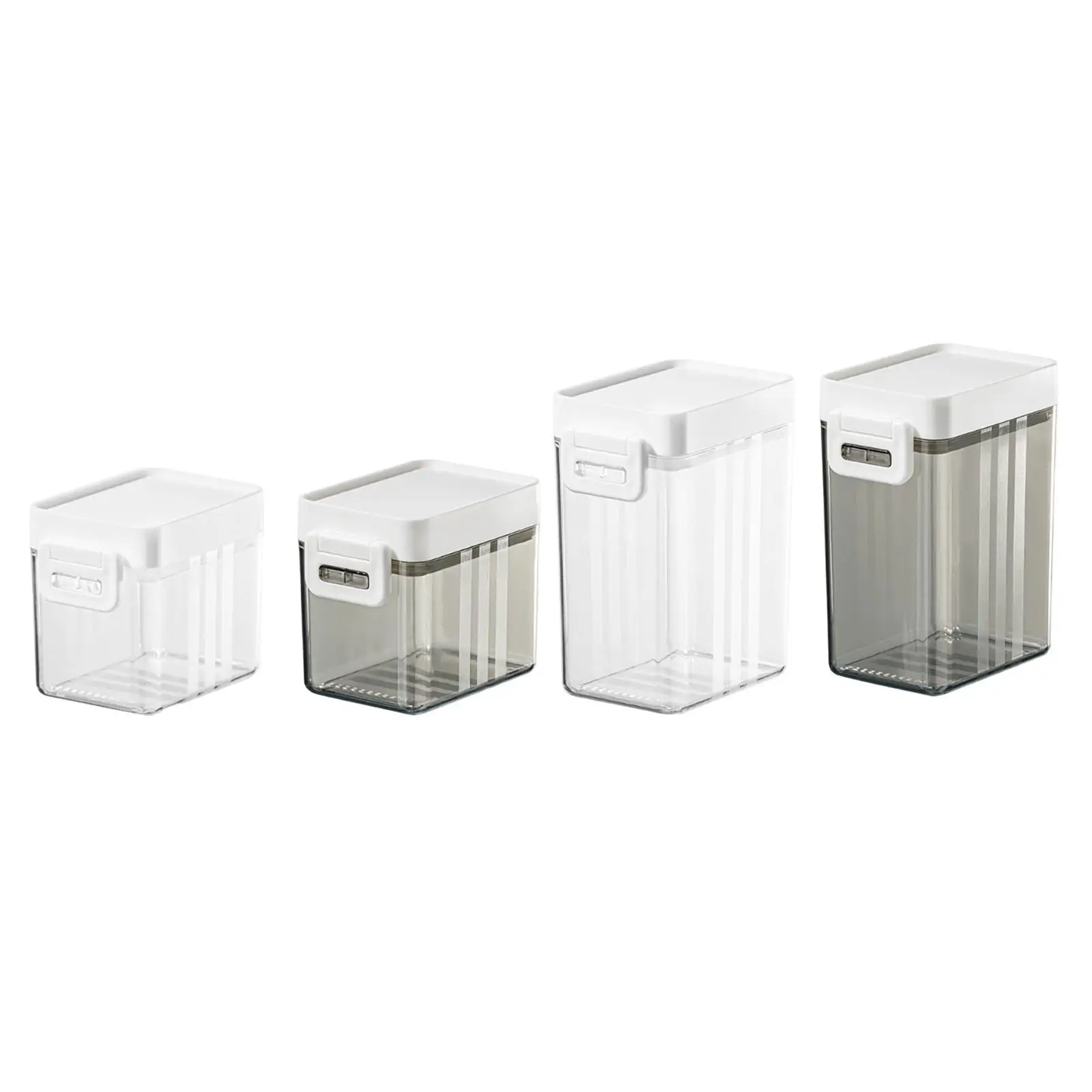 Food Container Refrigerator Organizer Food Storage Jar Keep Fresh Sealed Lid Clear for Countertop Cupboard Cabinet Kitchen Flour