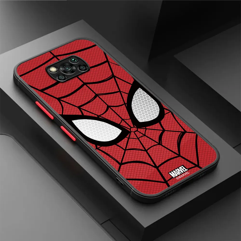 Marvel superhero Spider Man Case for Xiaomi Poco X3 NFC X4 Pro M5 M3 C40 X4 GT M5s X3 Pro X5 Pro F3 Clear Coque Soft Cover