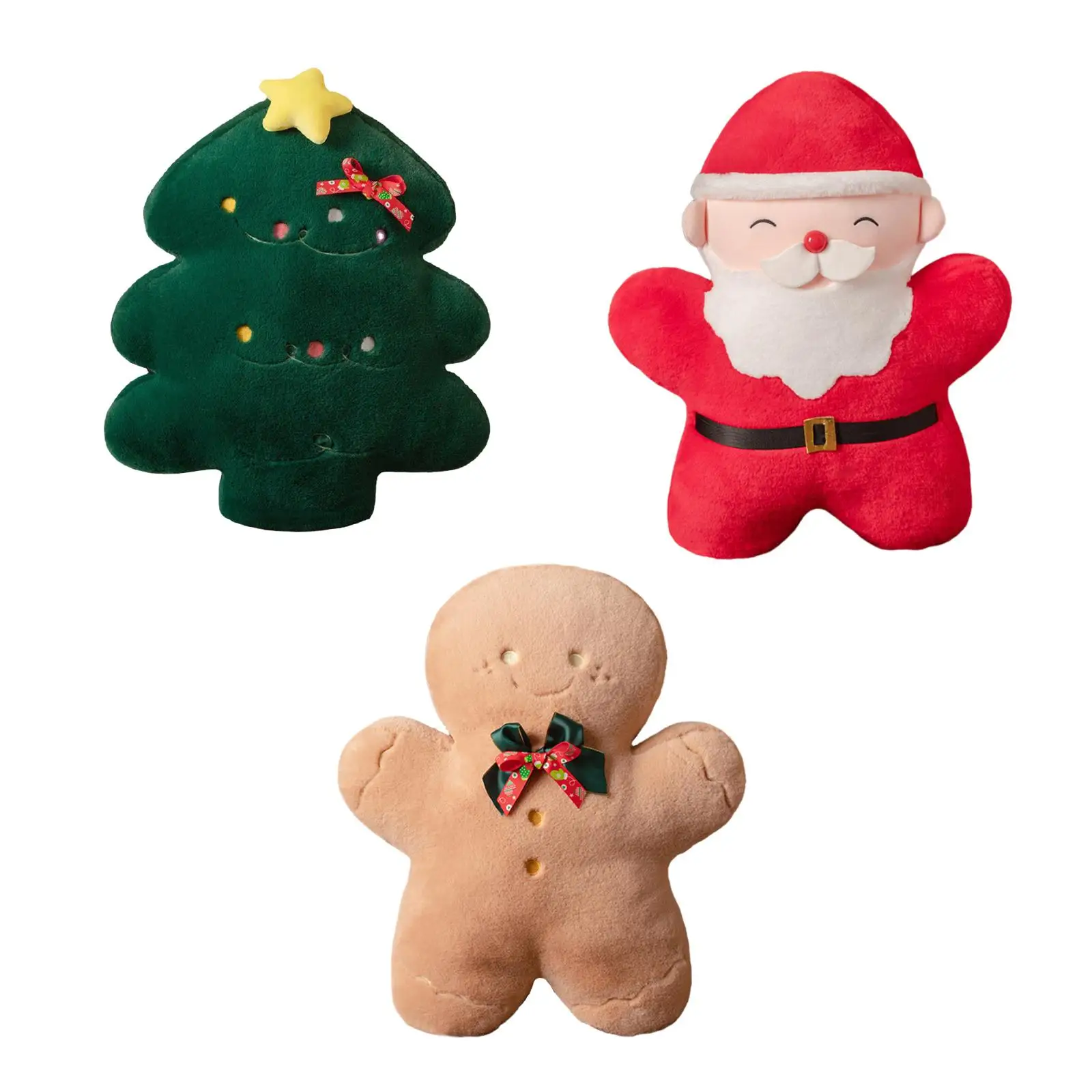 Adorable Christmas Plushie Doll Soft Stuffed Toy Holiday Decor for Bedroom Living Room Desk Shelf Christmas Gift
