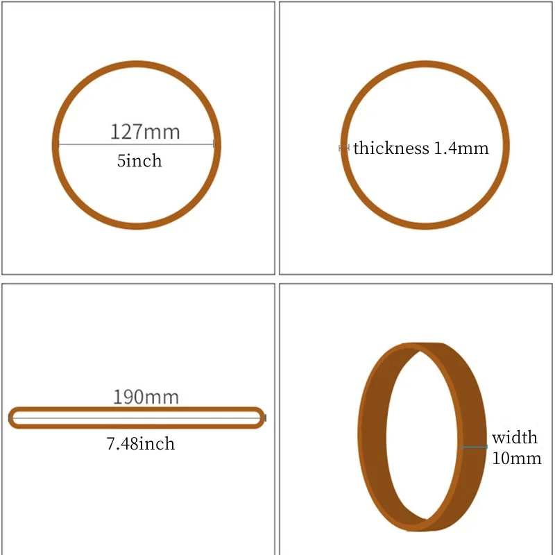 Wide Elastic Bands 10Pcs Heavy Duty Rubber Bands Office File Folder Strong Elastic Rubber Bands for School Home Office Supplies