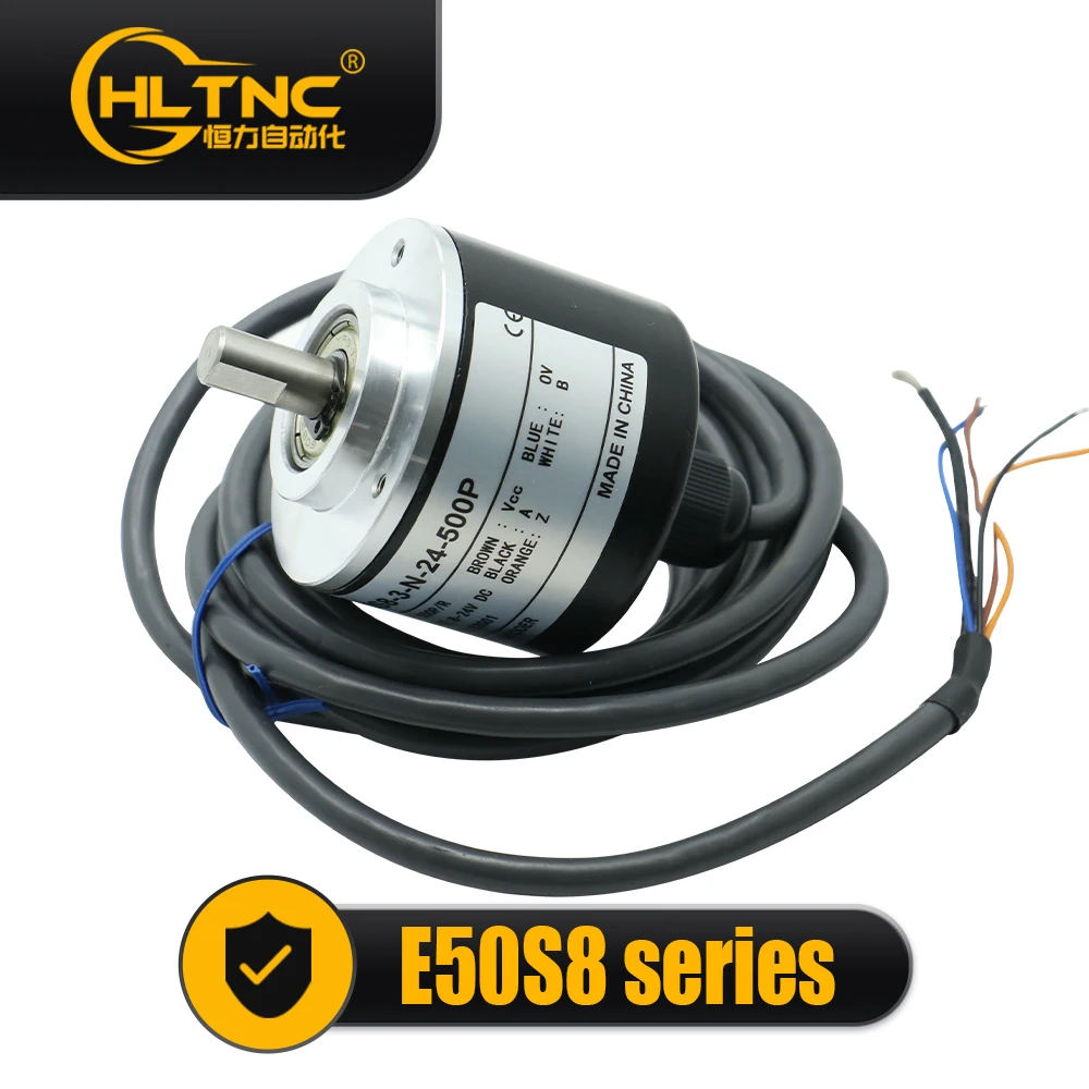 HLTNC E50S8 Rotary Encoder 100 200 360 500 600 1000 1024 2000 2500 Pulse Output Mode3-T-24 3-N-24 6-L-5 3-V-24 for Cnc