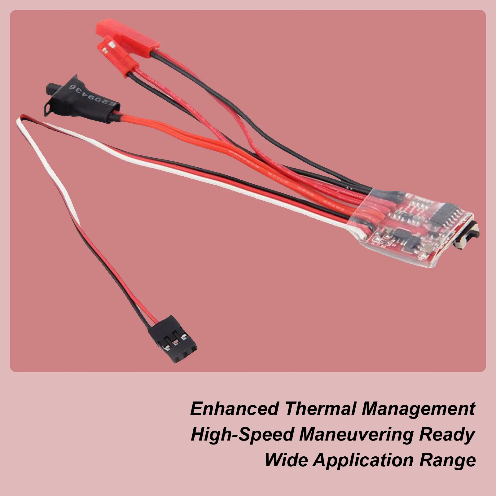 

Brushed ESC Speed Controller Pack-and-Play Design Multi-level Current Adjustment Bidirectional Brushed ESC For RC Models For