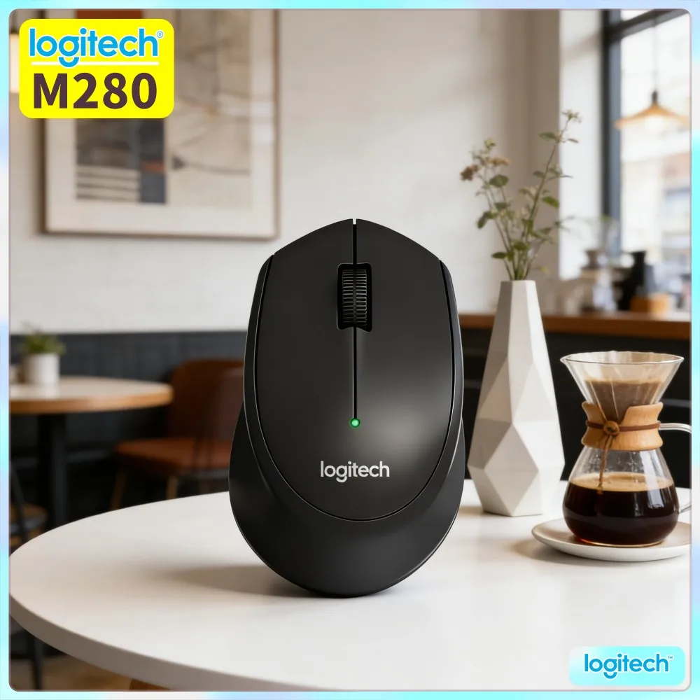 Logitech M280 Wireless Optical Mouse Nano Dongle 2.4Ghz 10M Range 18-Month Battery For Desktop Office Mac