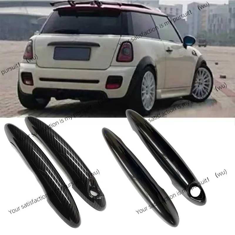 Для BMW MINI Cooper S R50 R52 R53 R55 R56 R57 R58 R59 R61 глянцевый черный или углеродное волокно крышка дверной ручки автомобиля автозапчасти