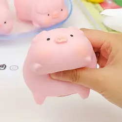 Kawaii Pink Pig Squeeze Toy, Anti-Ansiedade, Stress Reliever Squishies, Mochi Desenhos Animados, Brinquedo Animal, Presente de Aniversário