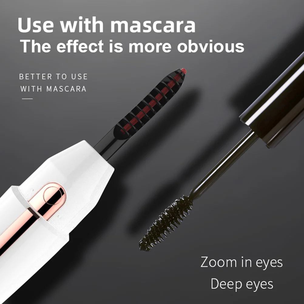 

Heated Eyelash Curler Tool USB Charging Portable Faster Heating Wider Area Multiple Temperature for Skin