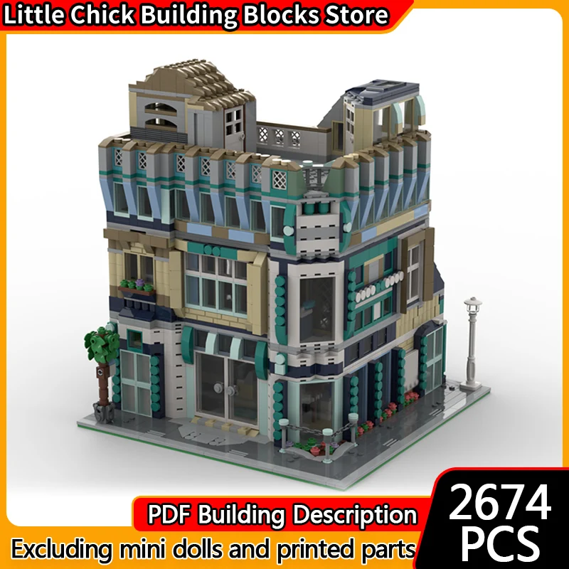 

City Street View Model MOC Building Bricks Town Animal Shelter Modular Technology Children Holiday Gifts Assemble Toys Suit
