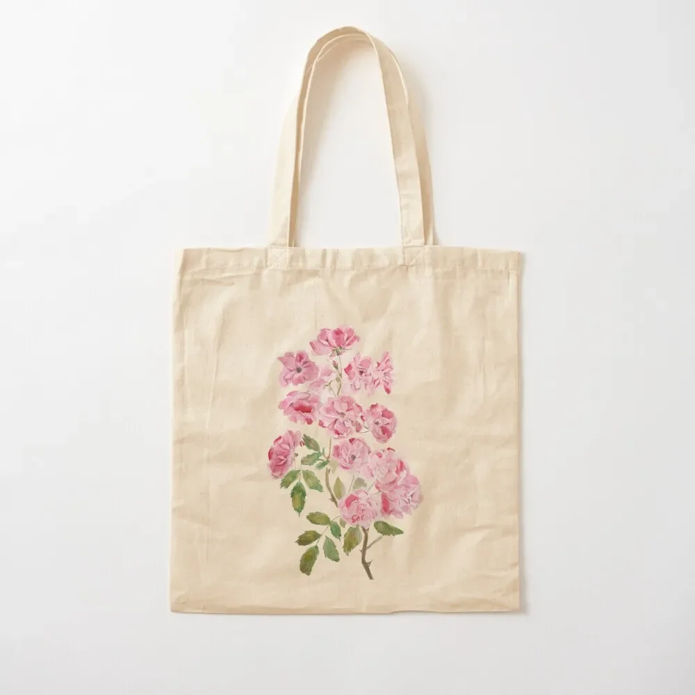 

pink rose 2023 watercolor hand painted Tote Bag canvas shopping bag tote bags men