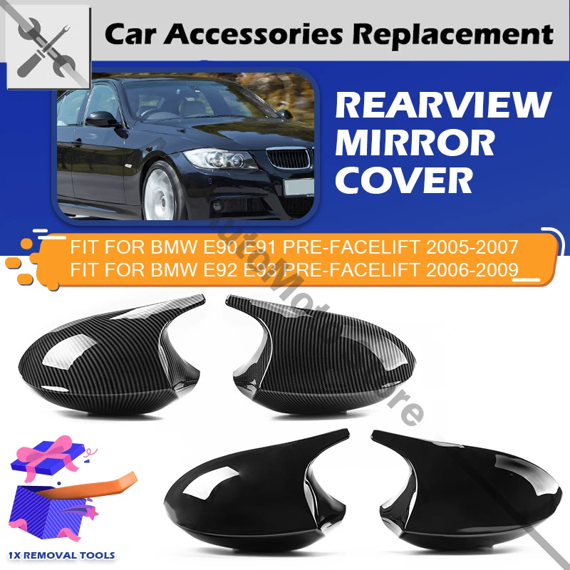 

Rhyming Side Rearview Mirror Cap Wing Mirror Covers M Accessories Fit For BMW Pre-LCI E90 E91 E92 E93 E81 E87 E82 E88 3 1 Series