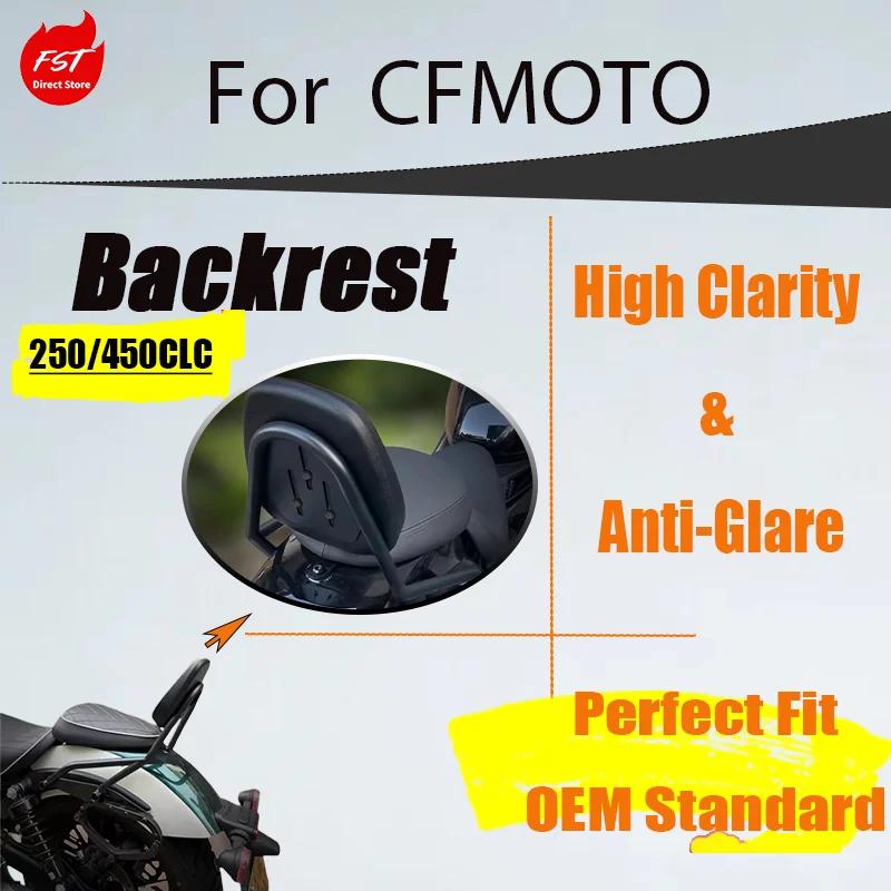

Stylish One-Piece Design Integrated Rear Passenger Backrest Cushion Pad for CFMOTO 250CLC 450CLC Motorcycle Accessories