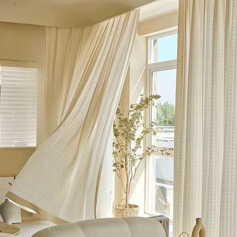 Custom Sized and Featuring A Woven Wood Design Allows Light To Filter Through While Ensuring Privacy Curtains for Bedroom