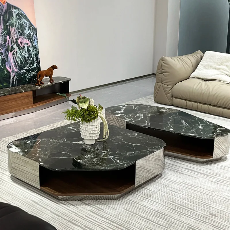 

Italian marble coffee table living room home modern designer coffee table creative high-end villa