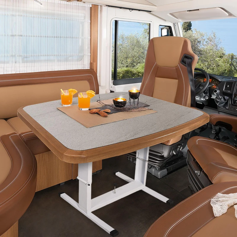 حامل طاولة قابل للطي RV قابل للتعديل وإطار سرير وقاعدة ألومنيوم متينة لقارب التخييم للاستخدام الخارجي والتسليم المحلي السريع