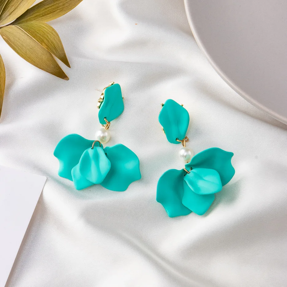 Pendientes de Clip para mujer, joyería acrílica exquisita, Clips de Oorbellen, pendientes de lujo para fiesta de graduación