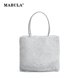 MABULA PVC Luxury Design Fashion Hobo Bag For Woman Solid Color Stylish Handbag Simple Casual Ladies Patry Tote Handbag