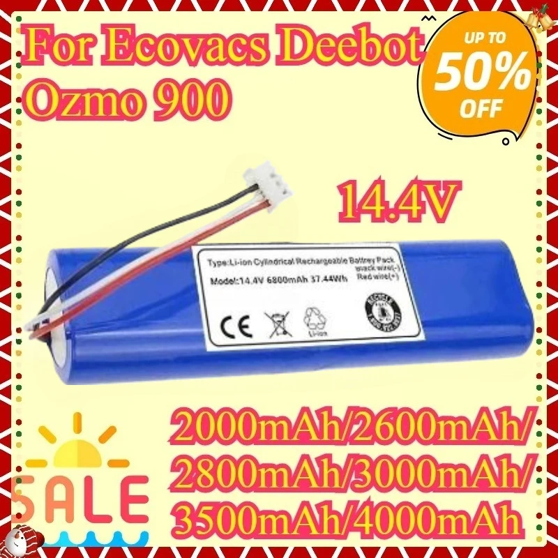 

New High Quality for Ecovacs Deebot Ozmo 900 Sweeping Robot S09-LI-148-3200 S01-LI-148-2600 S01-LI-148-3200 Battery