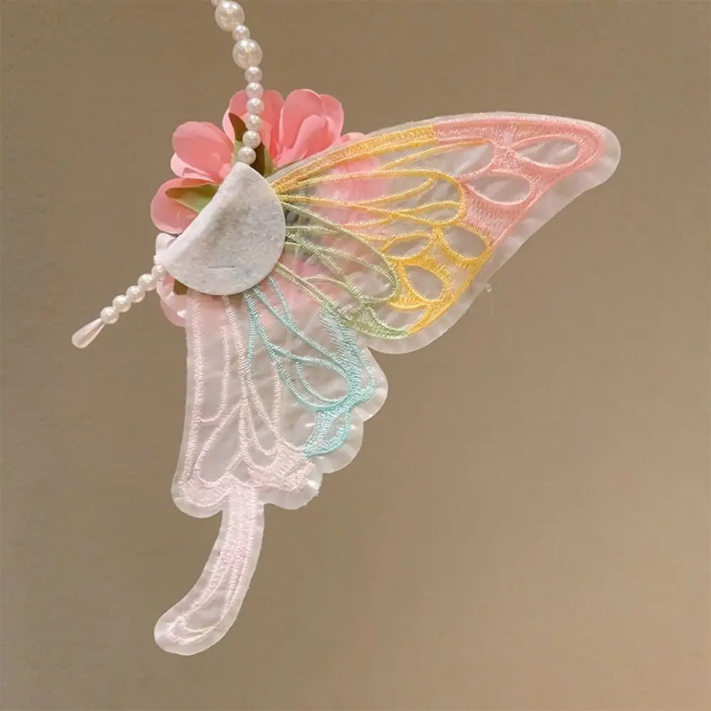 Ikat Rambut Kupu-kupu Karangan Bunga Baru Buatan Tangan DIY Ikat Kepala Bunga Alat Penata Hiasan Kepala Lucu Wanita Anak Perempuan