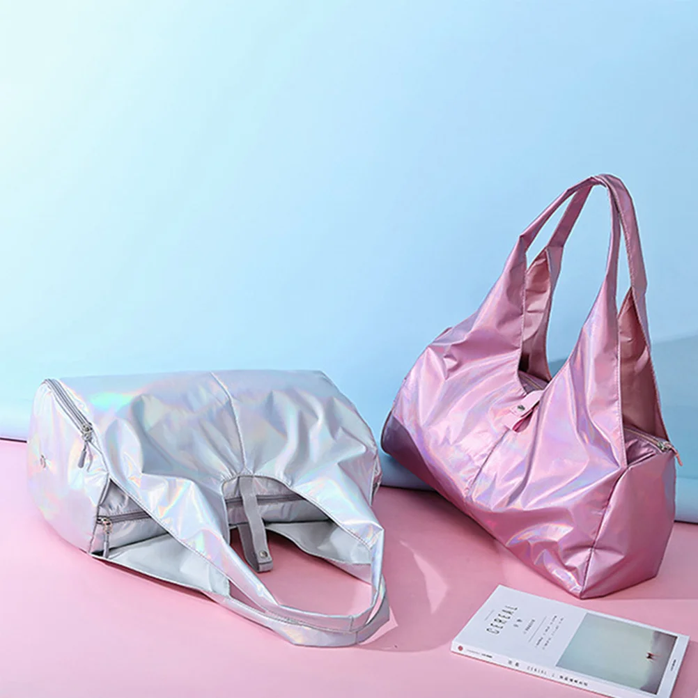 Blue Waterproof Large Capacity Travel Shoulder Bag Gym Fitness Yoga Bag with Shoes Compartment Dry Wet Separation for Sports