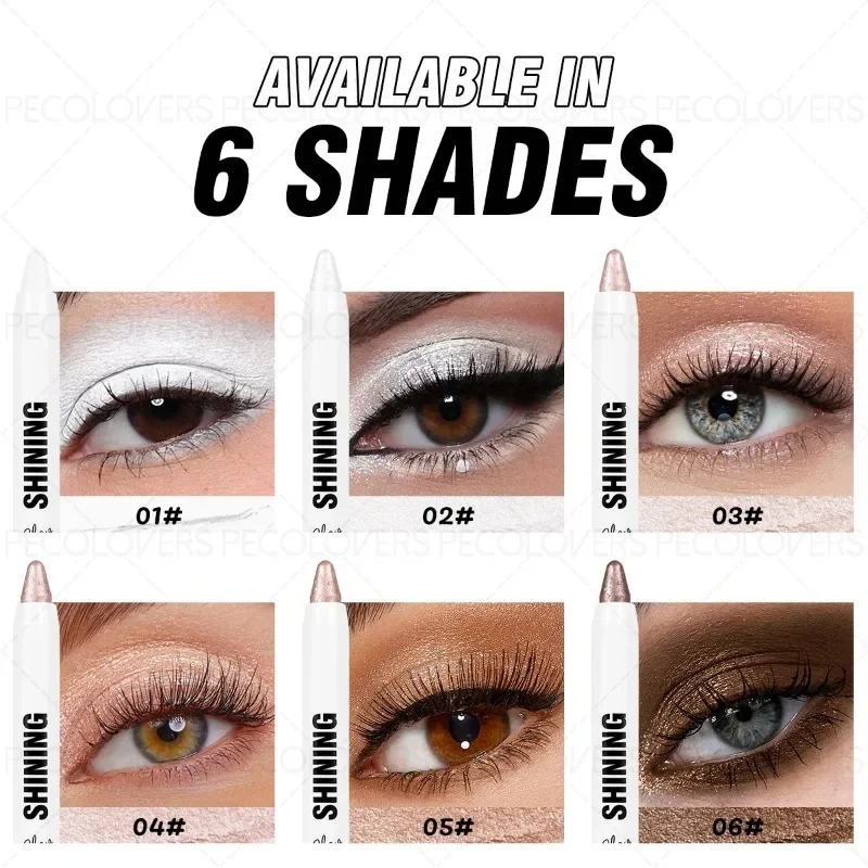 1 Pc Shiny Eyeshadow Pen Highlighter, Shimmer Highlight Stick, Brightening Eye Cheek Glitter Eye Makeup, Bold Eye Makeup Look